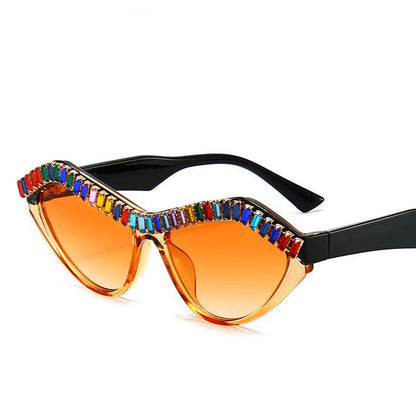 New Diamond Sunglasses Butterfly Personality Weave