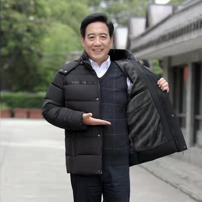 Middle-Aged & Elderly Fleece Padded Winter Coat