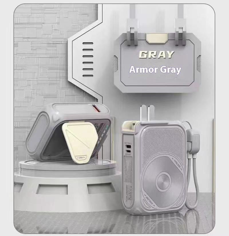 Power Bank 5-in-1 Magnetic Suction Wireless Charger with AC Plug Power Bank Five-in-one Magnetic Suction | Ectron Online
