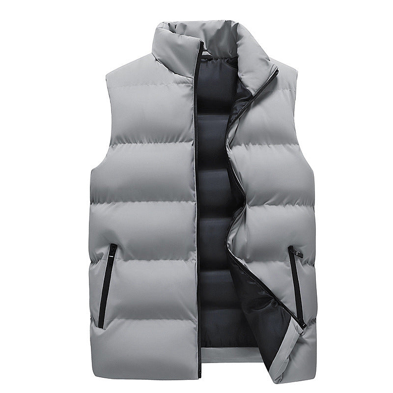 Men's Plus Size Thickened Cotton Vest Coat - Warm Padded Waistcoat