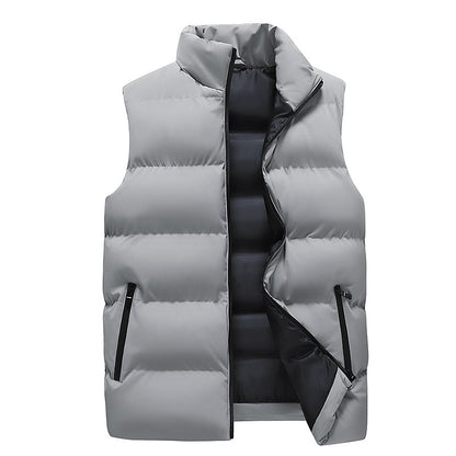 Men's Plus Size Thickened Cotton Vest Coat - Warm Padded Waistcoat Plus Size Cotton Clothes Vest Coat Men's | Ectron Online