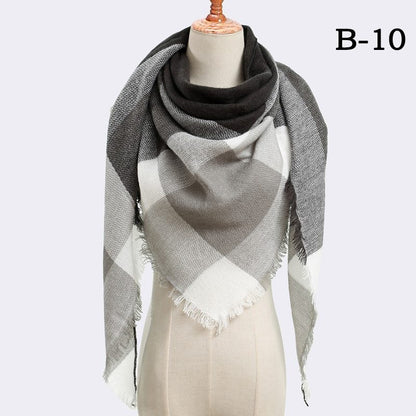 esign Women Triangles Scarf Long Scarves Shawl Autumn Winter