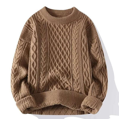 Men's New Autumn Winter Twist Knit Sweater - Casual Round Neck Pullover Autumn And Winter New Men's Twist Sweate | Ectron Online