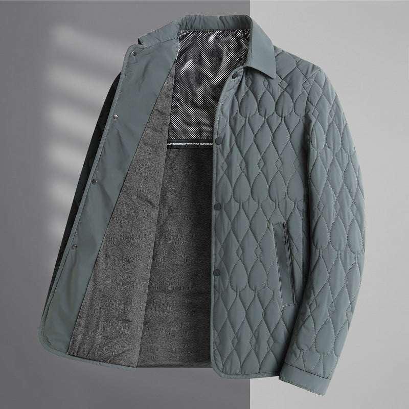 Men's Lightweight Diamond Quilted Shirt Jacket Men's Jacket Lightweight Business Diamon | Ectron Online