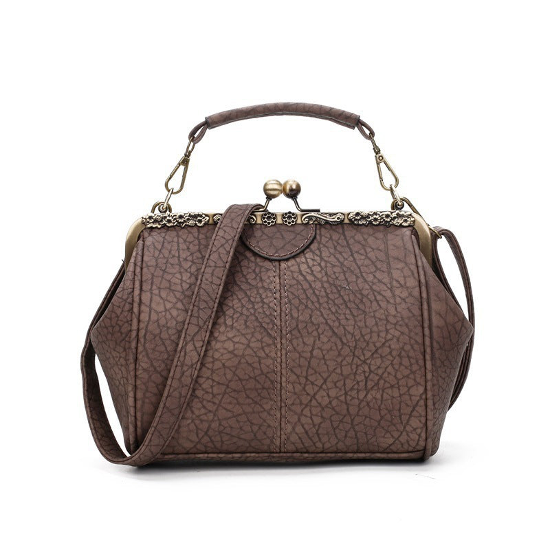 Trendy Women's PU Retro Bag - Clip Mouth Design Trendy Women's PU Retro Bag Clip Mouth | Ectron Online