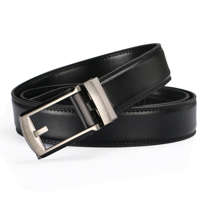 Two-layer Cowhide Fake Needle Automatic Buckle Men's Special Belt