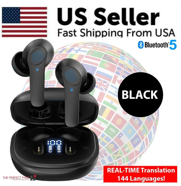 Real-Time Translator Earbuds | 144 Languages Online & Offline Support