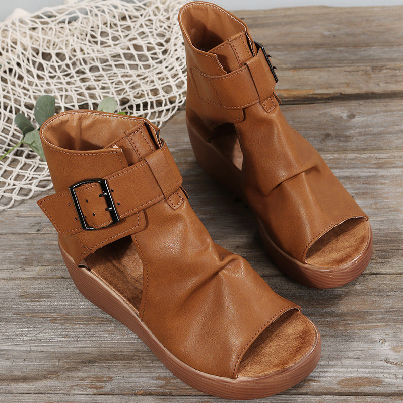 Women’s Summer High-Top Wedge Sandals – Stylish & Comfortable Women's Summer Fashion High-top Wedge Sa | Ectron Online