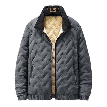 Men's Plus Size Berber Fleece Lined Cotton Coat (Dad Fit)