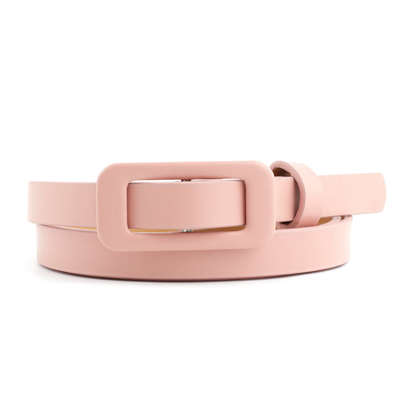 Solid Color Women's Nude PU Small Belt Solid Color Women's Nude Pu Small Belt | Ectron Online