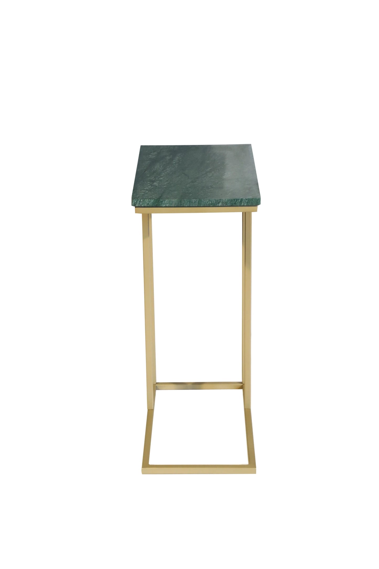 Marble C Table for Living Room | 24" Modern End Table with Metal Frame