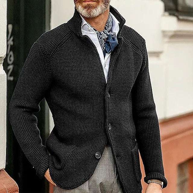 Casual Long Sleeve Knitted Coat Casual Long Sleeve Solid Color Knitted C | Ectron Online