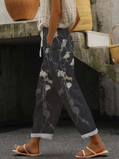 Women's Casual Slacks Printed Fashion