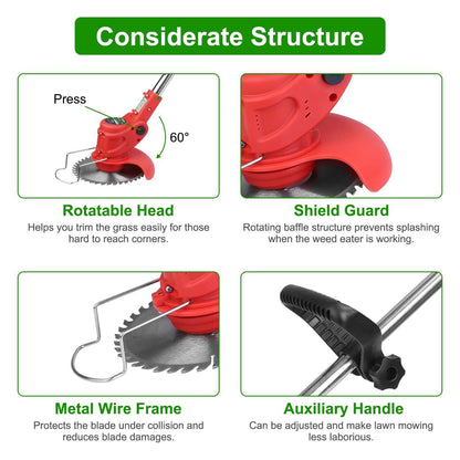 Adjustable Telescopic Weed Trimmer - Ergonomic Grass Trimmer