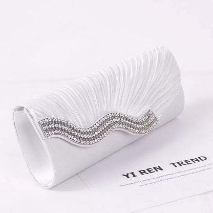 Diamond Dinner Bag Wrinkle Clutch
