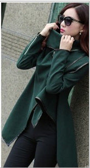 Women's Long-sleeved Cloak Two-in-one Woolen Coat