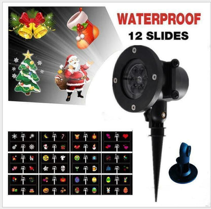 Christmas Projector Lights LED Laser Film Moving Outdoor Landscape Colorful Lamp&nbsp;
