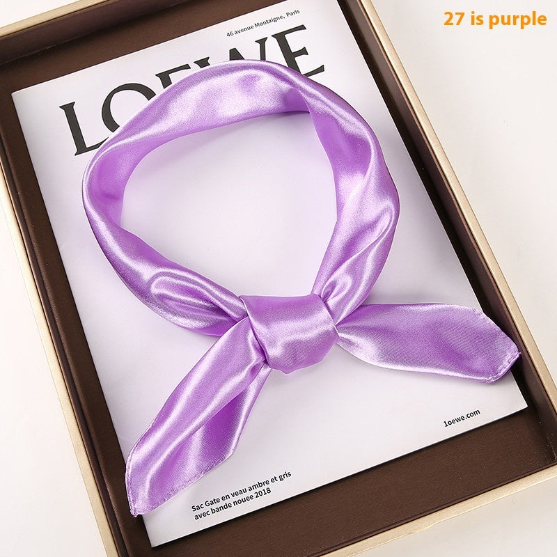 Solid Color Square Scarf - Artificial Silk Elegance Solid Color Square Scarf Artificial Silk | Ectron Online