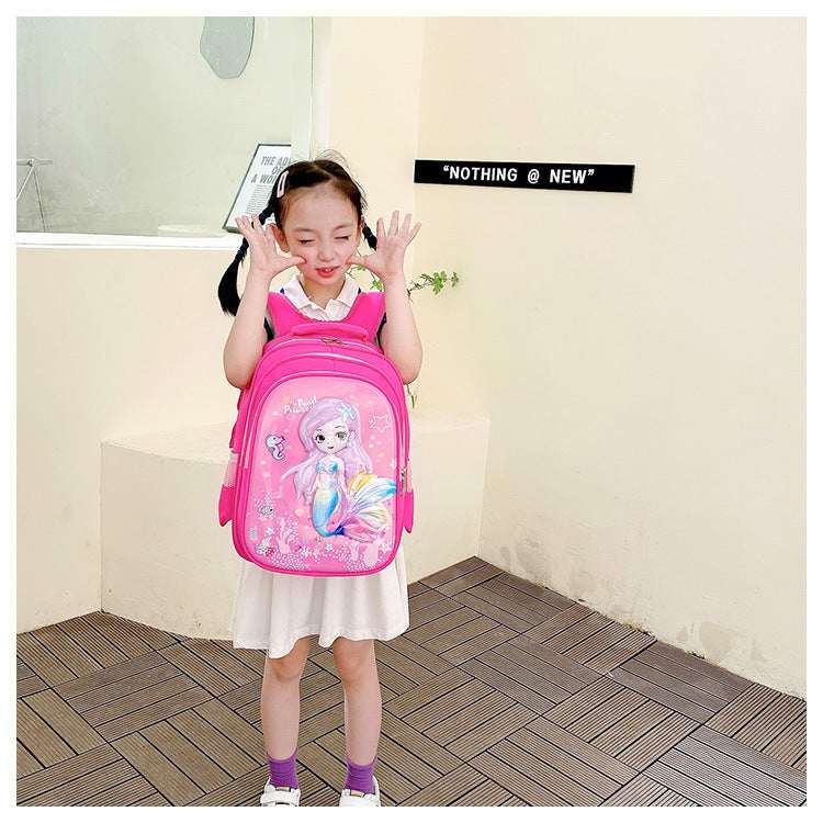 Cartoon Children's Backpack | Breathable & Burden-Reducing School Bag Cartoon Breathable Burden-reducing Child | Ectron Online