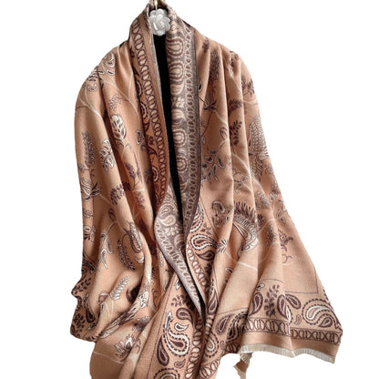 Women's Cashmere-like Warm Scarf | Office Blanket Tassel Shawl Women's Neck Warmer Office Blanket Cashm | Ectron Online