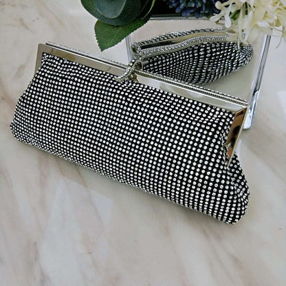 Super Dinner Pack Rhinester Female Bag Bridal Clutch Chain