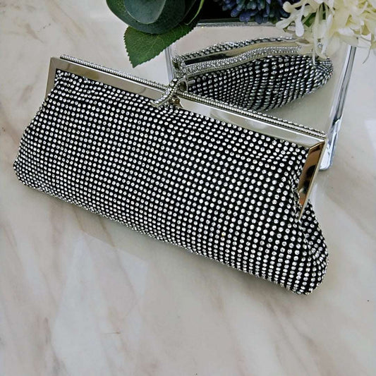 Super Dinner Pack Rhinester Female Bag Bridal Clutch Chain