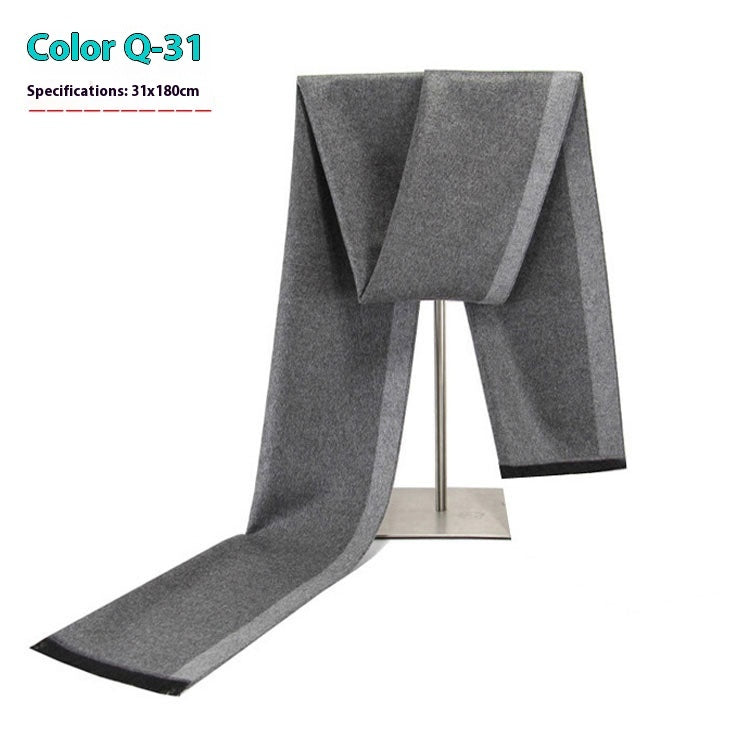 Gray fabric sample on a stand with specifications displayed.