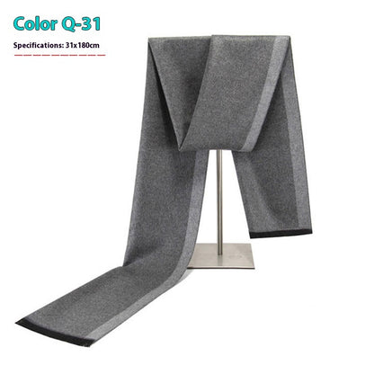 Gray fabric sample on a stand with specifications displayed.