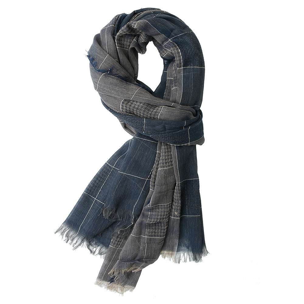 Large Winter Dual-Color Plaid Scarf Winter Dual-color Patchwork Plaid Tassel | Ectron Online