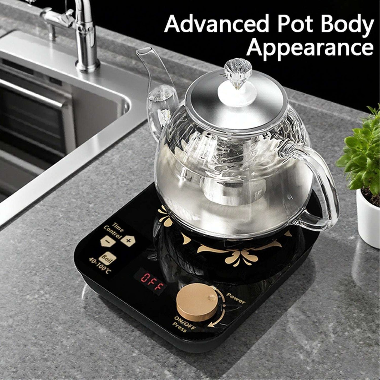 800ml Glass Electric Teapot & Kettle