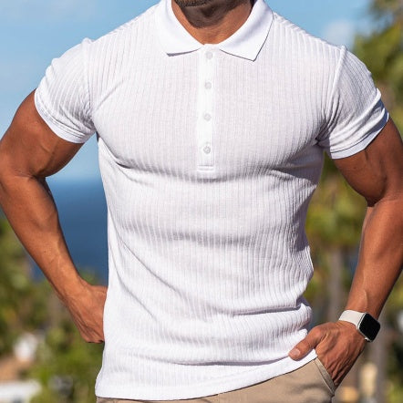 Men’s Slim Fit Polo – Mercerised Cotton Short Sleeve T-Shirt T-shirt Slim Short-sleeved Mercerized Co | Ectron Online