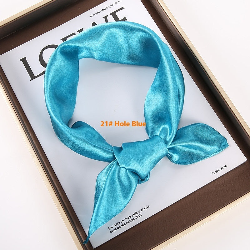 Solid Color Square Scarf - Artificial Silk Elegance Solid Color Square Scarf Artificial Silk | Ectron Online