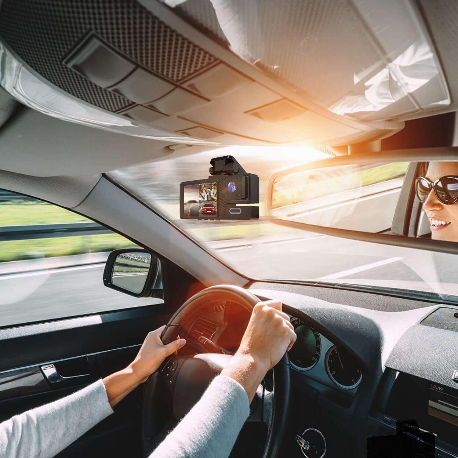 3-Channel WiFi Dash Cam 1080P - Front, Rear & Cabin 1Pc WiFi FHD 1080P Car Dash Cam 3 Channe | Ectron Online