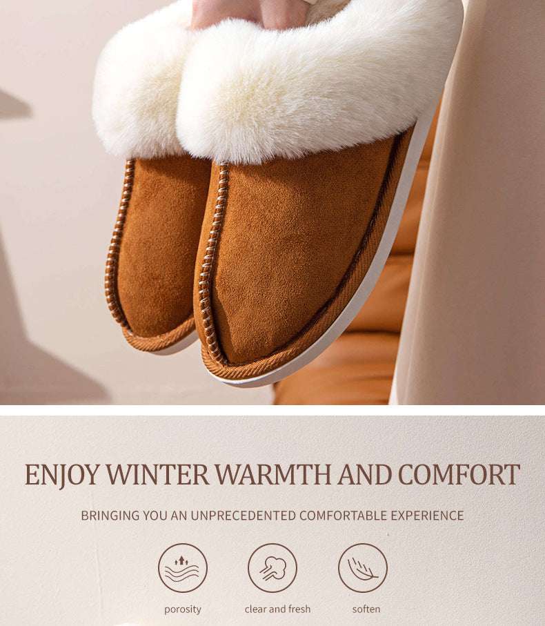 Fluffy Cotton Slippers – Warm Indoor Shoes for Autumn & Winter Fluffy Slippers Autumn Winter Home Indoo | Ectron Online