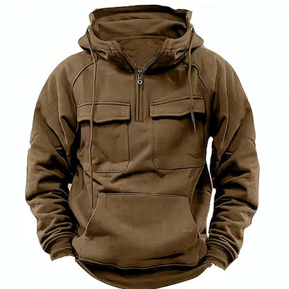 Men's Zip-Up Hoodie with Drawstring - Casual Fashion Sports Sweatshirt Men's Zip-up Hoodies Sweatshirt With Dra | Ectron Online