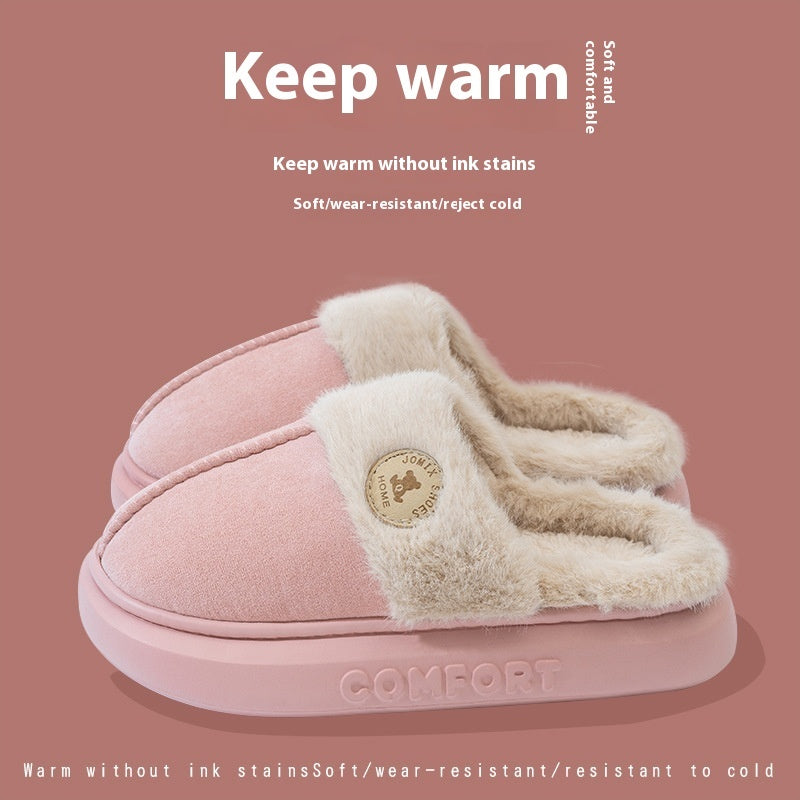New Plush Winter Slippers – Thick-Soled Warm Shoes for All New Plush Slippers For Women Men Winter | Ectron Online