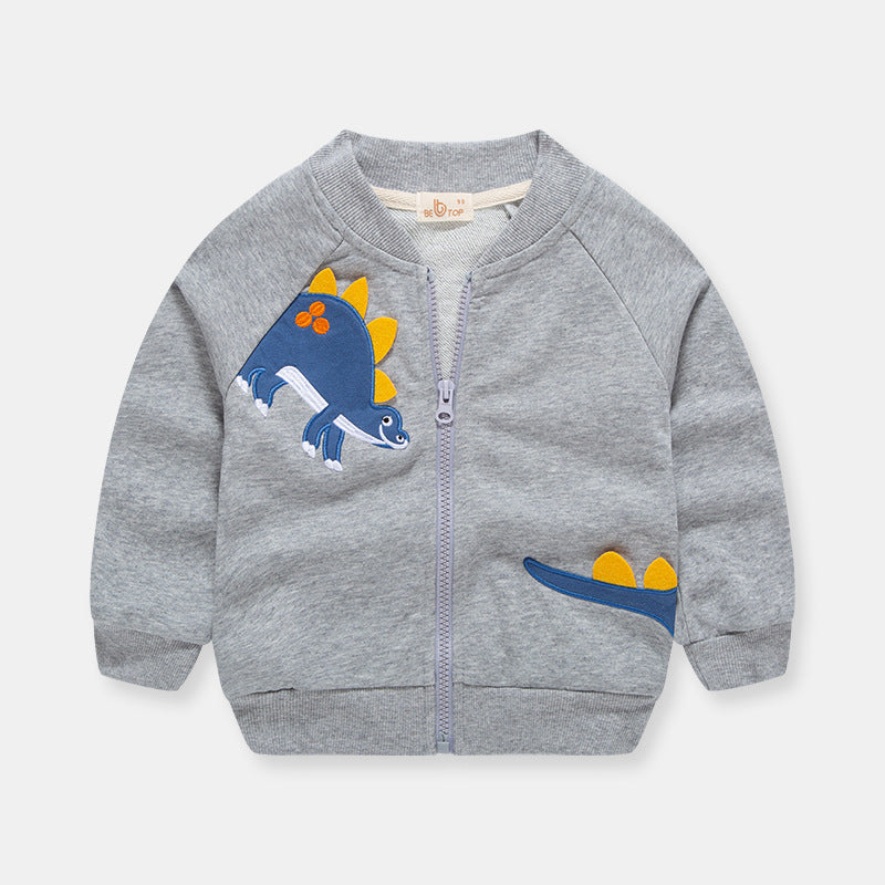 Zipper Shirt Boy Jacket Foreign Style Baseball Uniform Children's Jacket Casual Baby Jacket Cardigan
