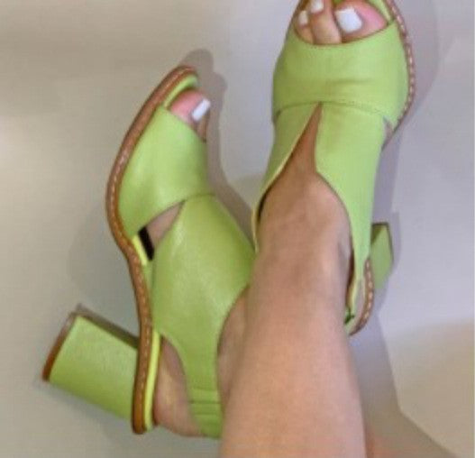 Summer Women’s Stylish Peep Toe Chunky Heel Sandals Summer Women's Stylish Peep Toe High Hee | Ectron Online