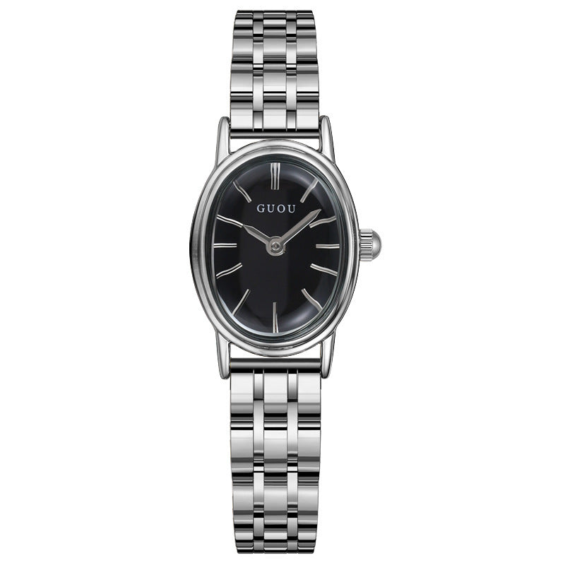 Oval Dial Light Luxury Casual Watch Oval Dial Female Casual Light Luxury Art | Ectron Online