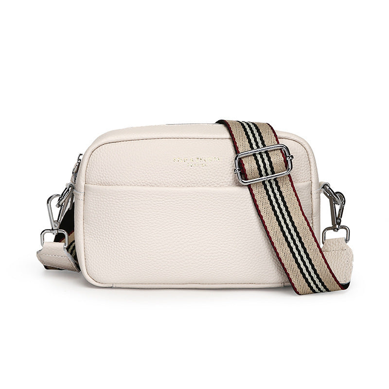 Top Layer Cowhide Small Square Bag for Women Fashion Simple Shoulder Messenger Bag To | Ectron Online
