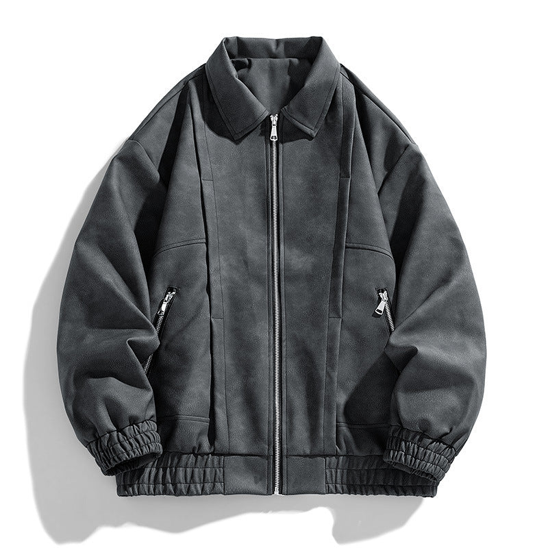 Men's Workwear Leather Jacket - Spring & Autumn Style Workwear Leather Jacket Men's Spring And | Ectron Online