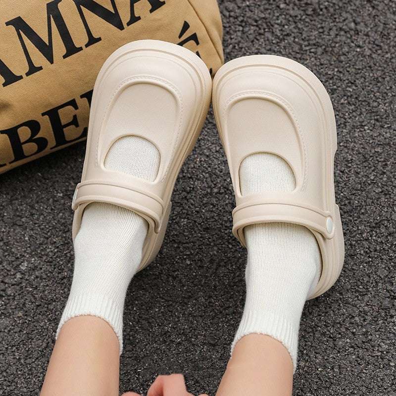 Mary Jane Closed-toe Slippers Female EVA Outdoor Non-slip Beach Flip-flops Mary Jane Closed-toe Slippers Female EVA | Ectron Online