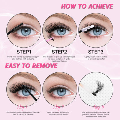 32-Row Cluster Eyelash Book - 640 Segmented DIY Lash Extension Set 32 Rows Of Eyelashes Book Cluster 640 Se | Ectron Online