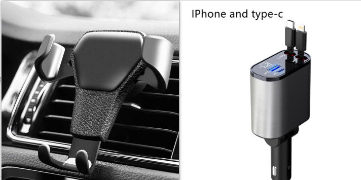 Super Fast Car Charger Adapter for USB & Type-C Metal Car Charger 100W Super Fast Chargi | Ectron Online