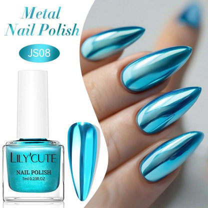 Quick-dry Metallic Mirror Nail Polish, No Baking Required