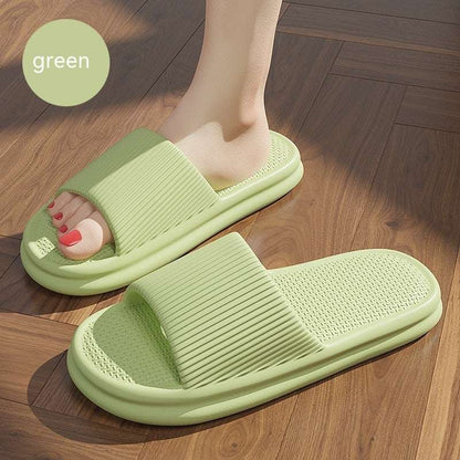 Striped Design Home Slippers For Women Men Soft Anti-slip Floor Bathroom Slippers Solid House Shoes Striped Design Home Slippers For Women M | Ectron Online