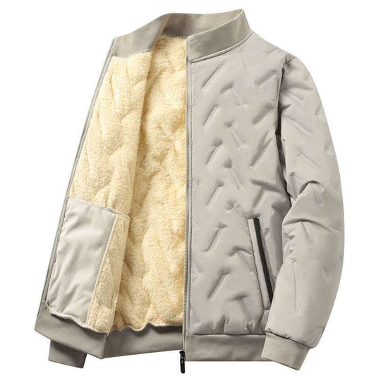 Loose Lapel Fleece-lined Thickened Cotton Clothing