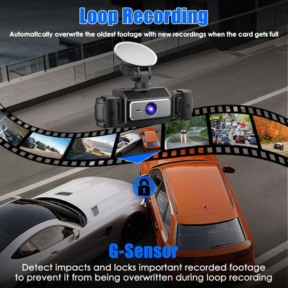 4-Channel 360° Dash Cam with 128GB Card 4 Channel Car Dash Cam With 128G MMC Car | Ectron Online