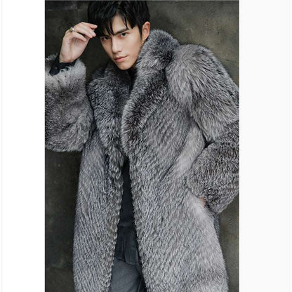 Men's Faux Fox Fur Coat