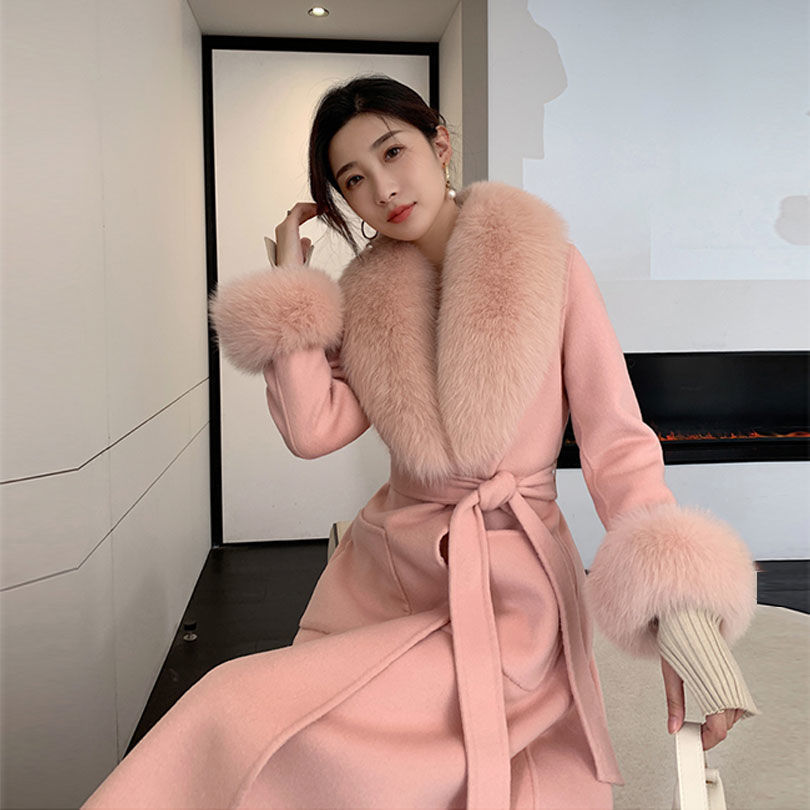 Korean Slim Fit Mid-Length Woolen Coat